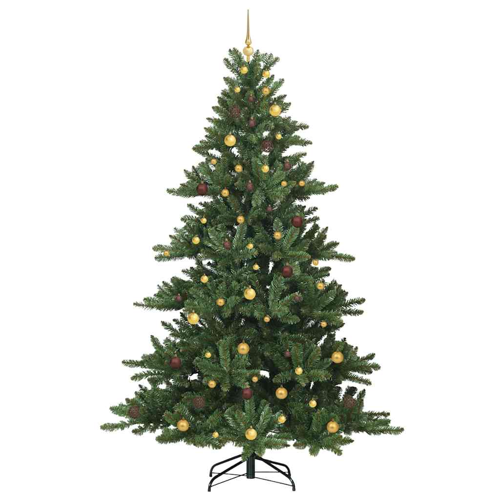 Albero di Natale Artificiale con Rami Pieghevoli Verde 240 cm