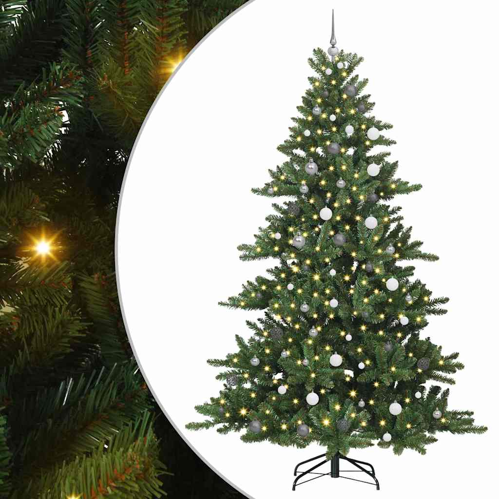 Albero di Natale Artificiale con Rami Pieghevoli Verde 240 cm