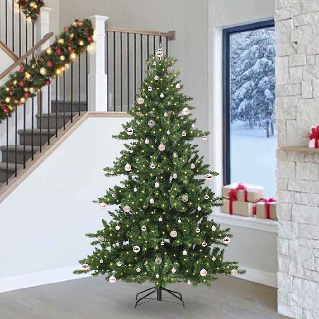Albero di Natale Artificiale con Rami Pieghevoli Verde 240 cm