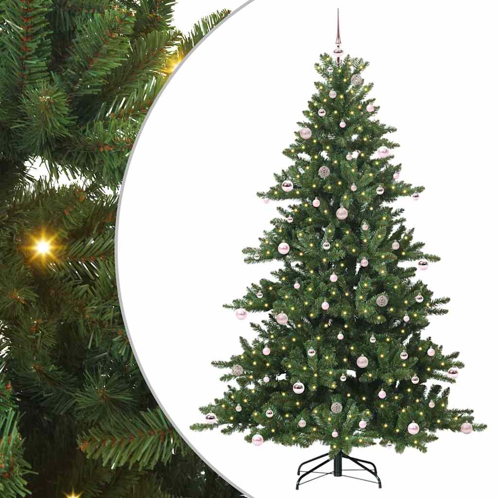 Albero di Natale Artificiale con Rami Pieghevoli Verde 240 cm
