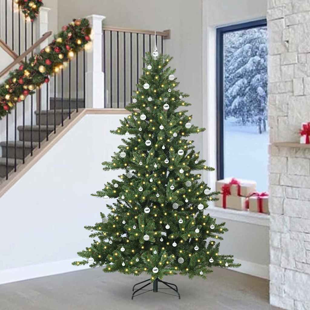 Albero di Natale Artificiale con Rami Pieghevoli Verde 240 cm