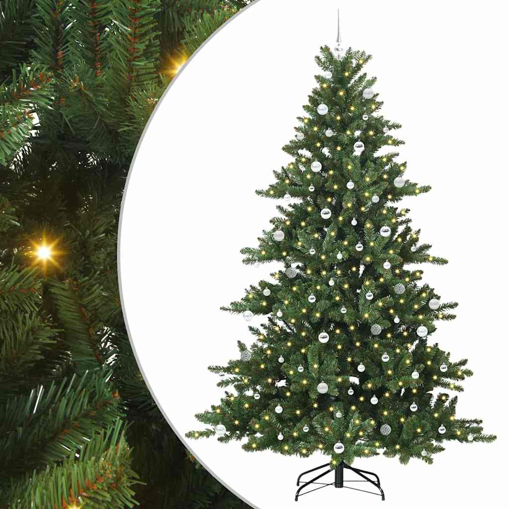 Albero di Natale Artificiale con Rami Pieghevoli Verde 240 cm
