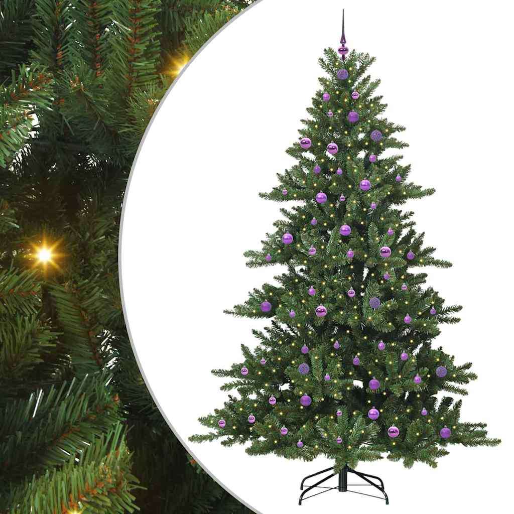 Albero di Natale Artificiale con Rami Pieghevoli Verde 240 cm