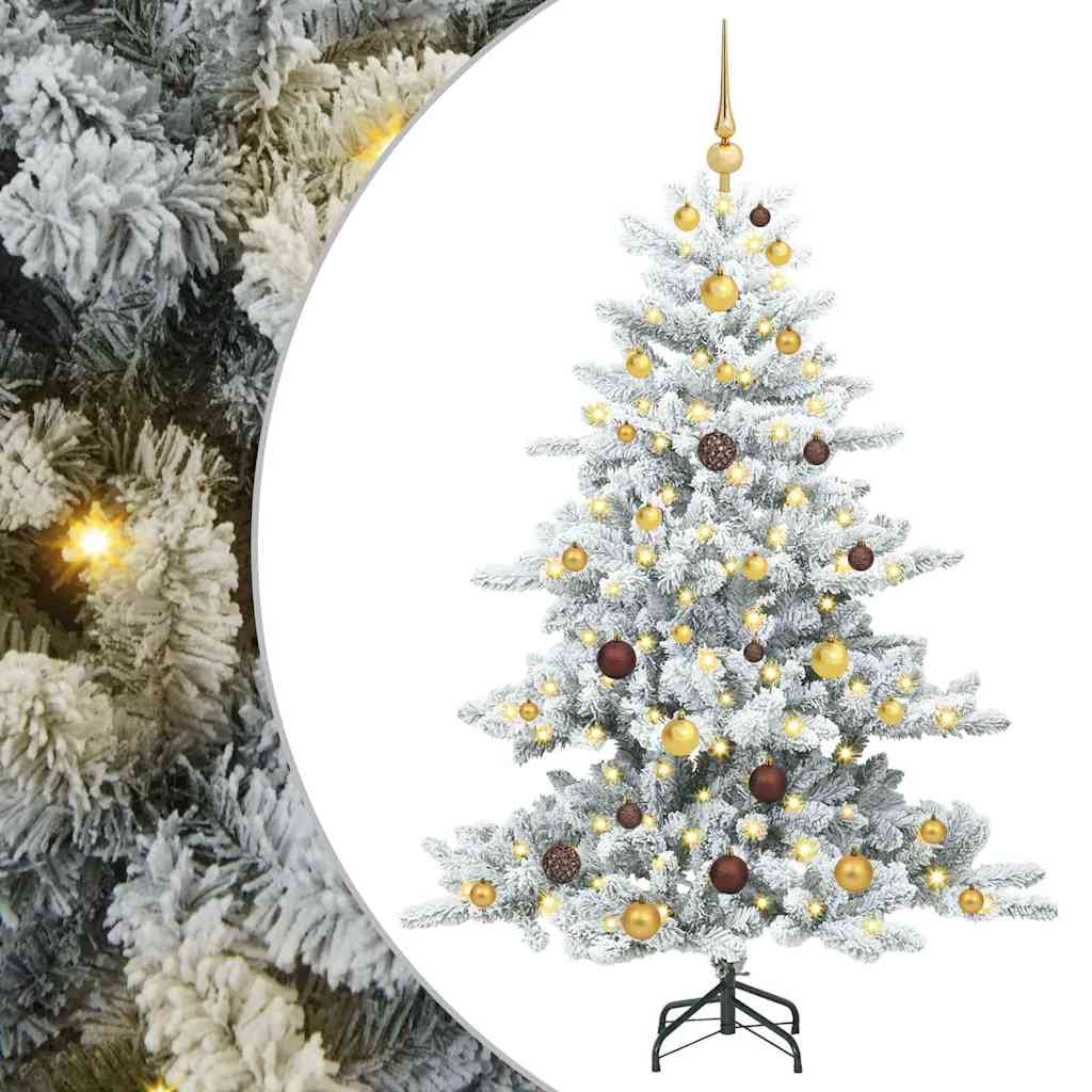 Albero di Natale Artificiale con Rami Pieghevoli Bianco 150 cm