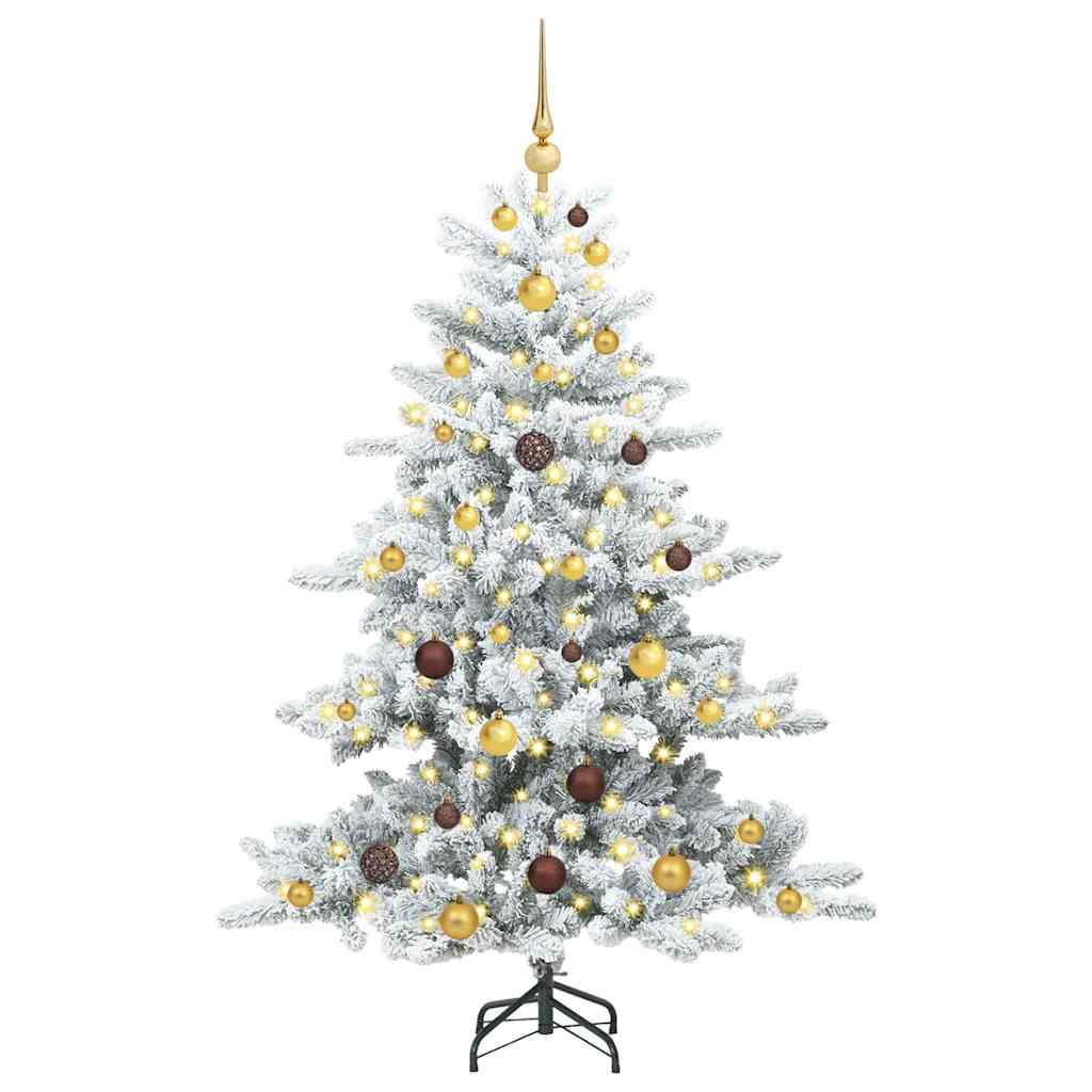 Albero di Natale Artificiale con Rami Pieghevoli Bianco 150 cm