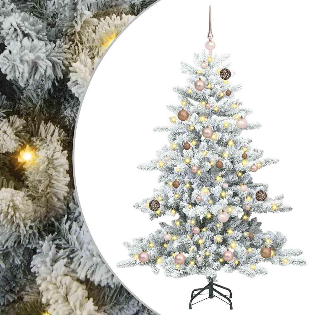 Albero di Natale Artificiale con Rami Pieghevoli Bianco 150 cm