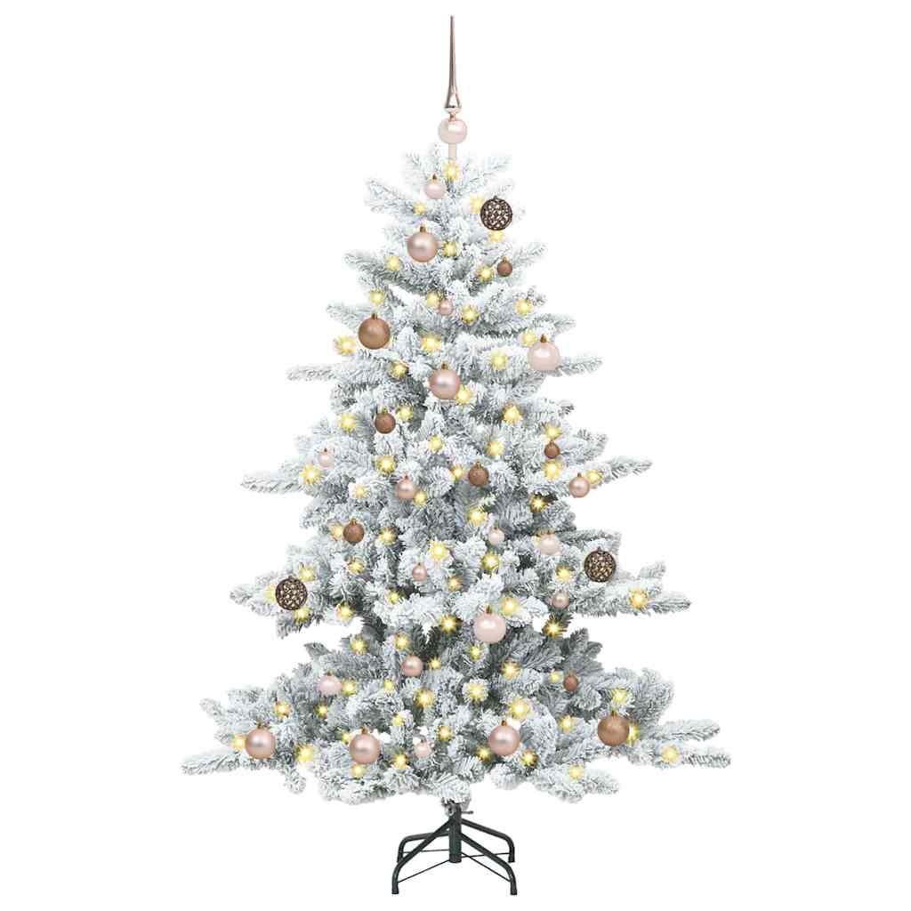 Albero di Natale Artificiale con Rami Pieghevoli Bianco 150 cm