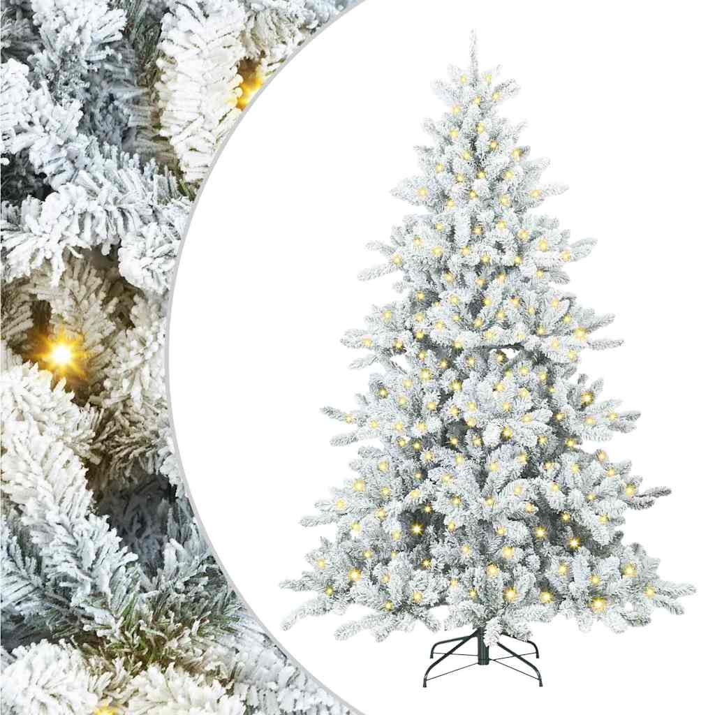 Albero di Natale Artificiale con Rami Pieghevoli Bianco 180 cm
