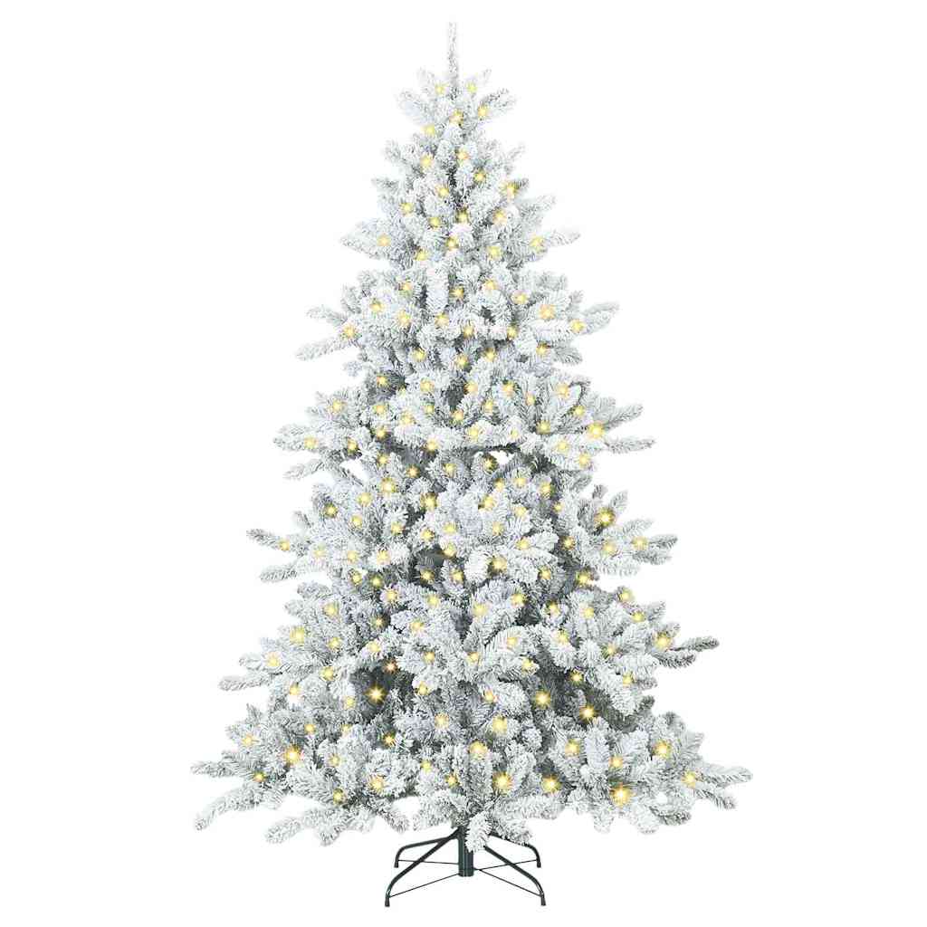Albero di Natale Artificiale con Rami Pieghevoli Bianco 180 cm