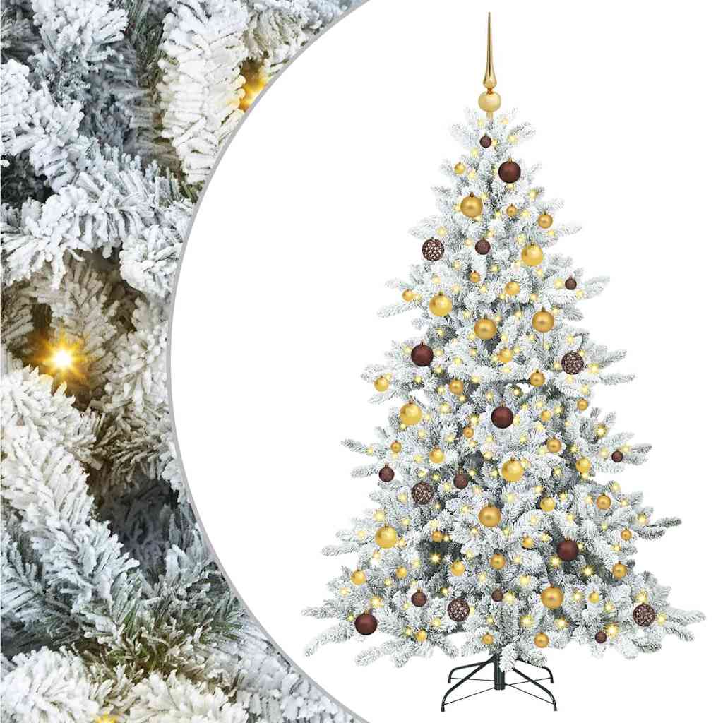Albero di Natale Artificiale con Rami Pieghevoli Bianco 180 cm