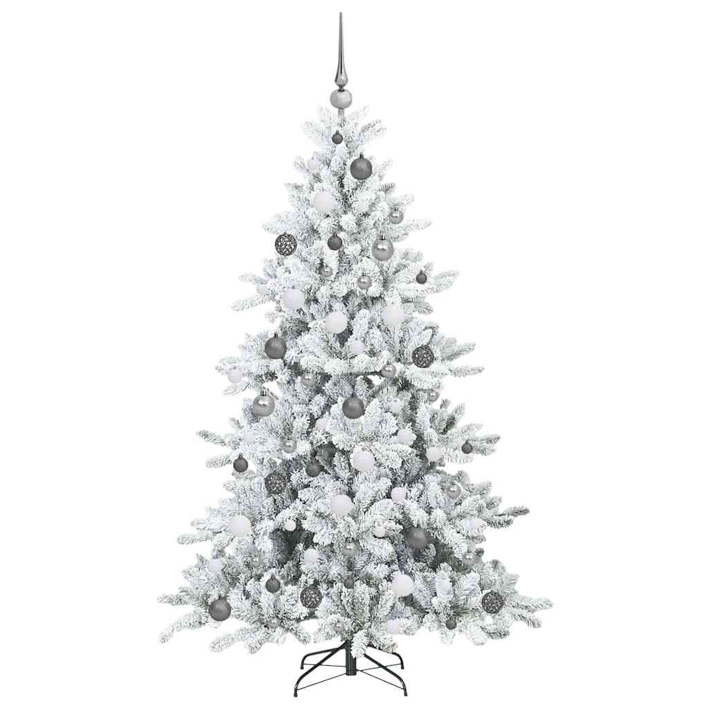Albero di Natale Artificiale con Rami Pieghevoli Bianco 180 cm