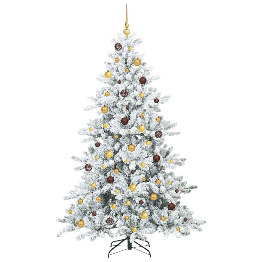 Albero di Natale Artificiale con Rami Pieghevoli Bianco 210 cm