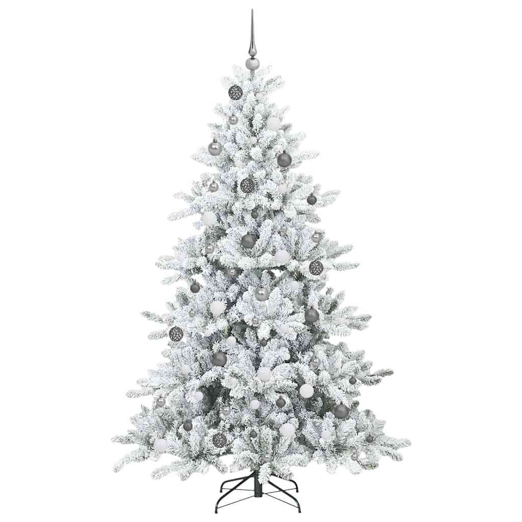 Albero di Natale Artificiale con Rami Pieghevoli Bianco 210 cm