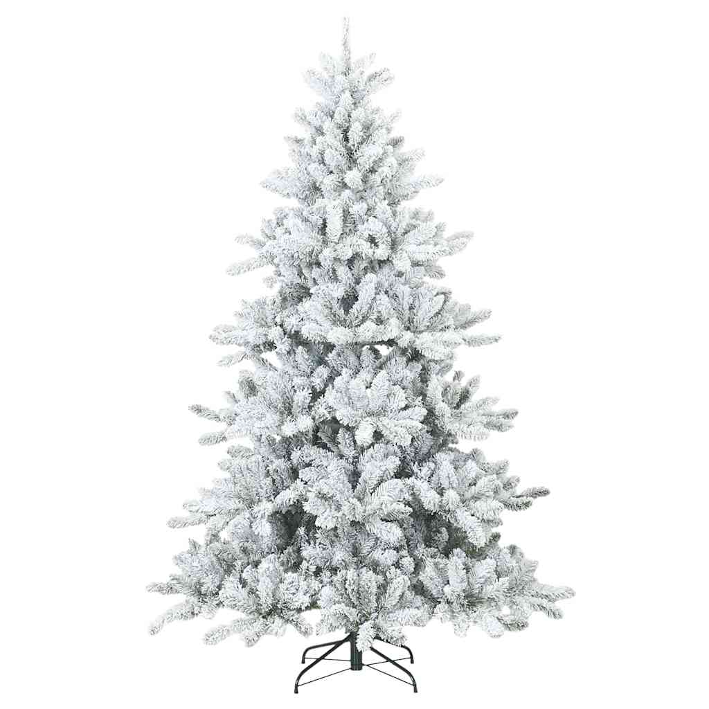 Albero di Natale Artificiale con Rami Pieghevoli Bianco 210 cm