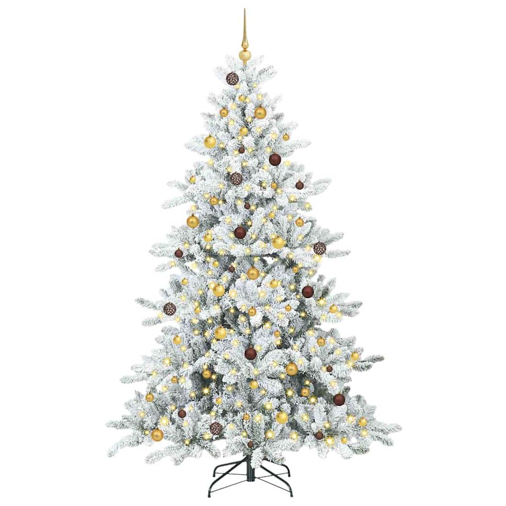 Albero di Natale Artificiale con Rami Pieghevoli Bianco 240 cm