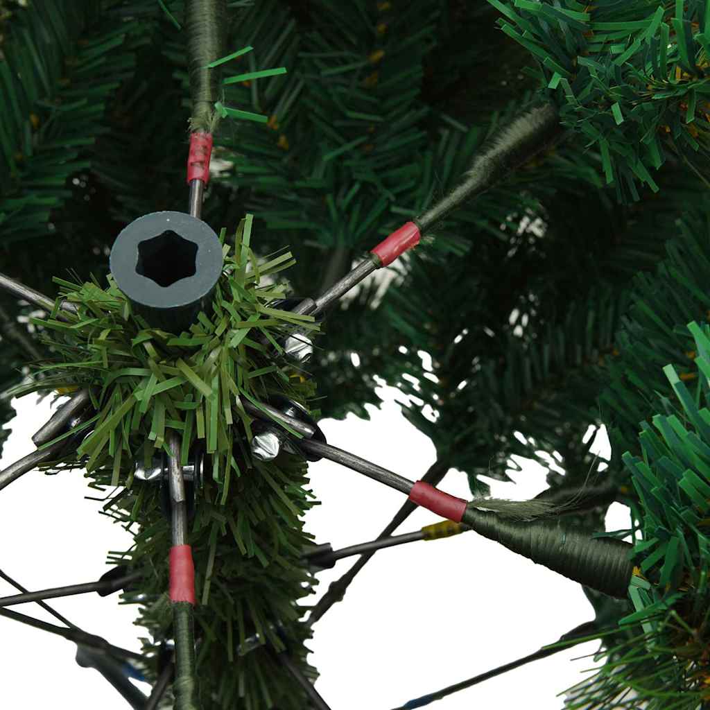 Albero di Natale artificiale con 150 LED Verde 120 cm PE e PVC