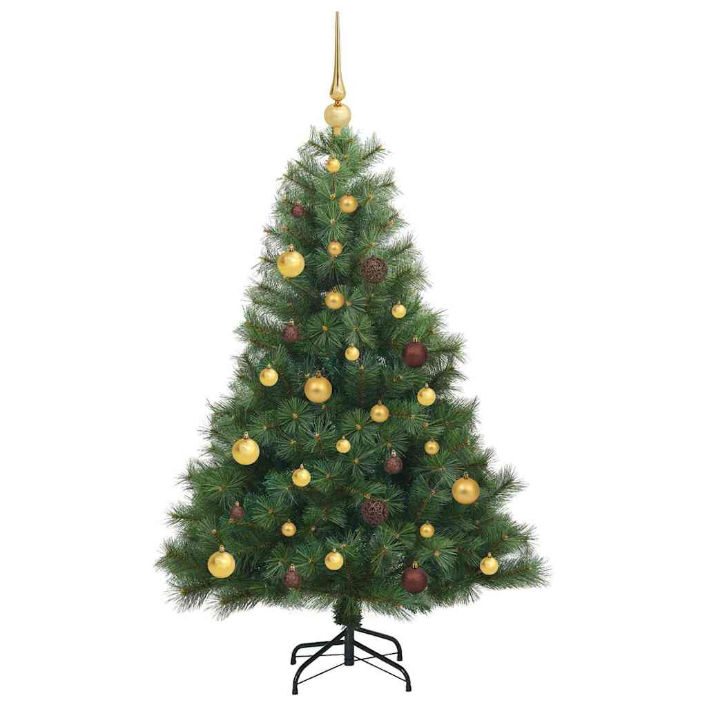 Albero di Natale artificiale con 150 LED Verde 150 cm PE e PVC