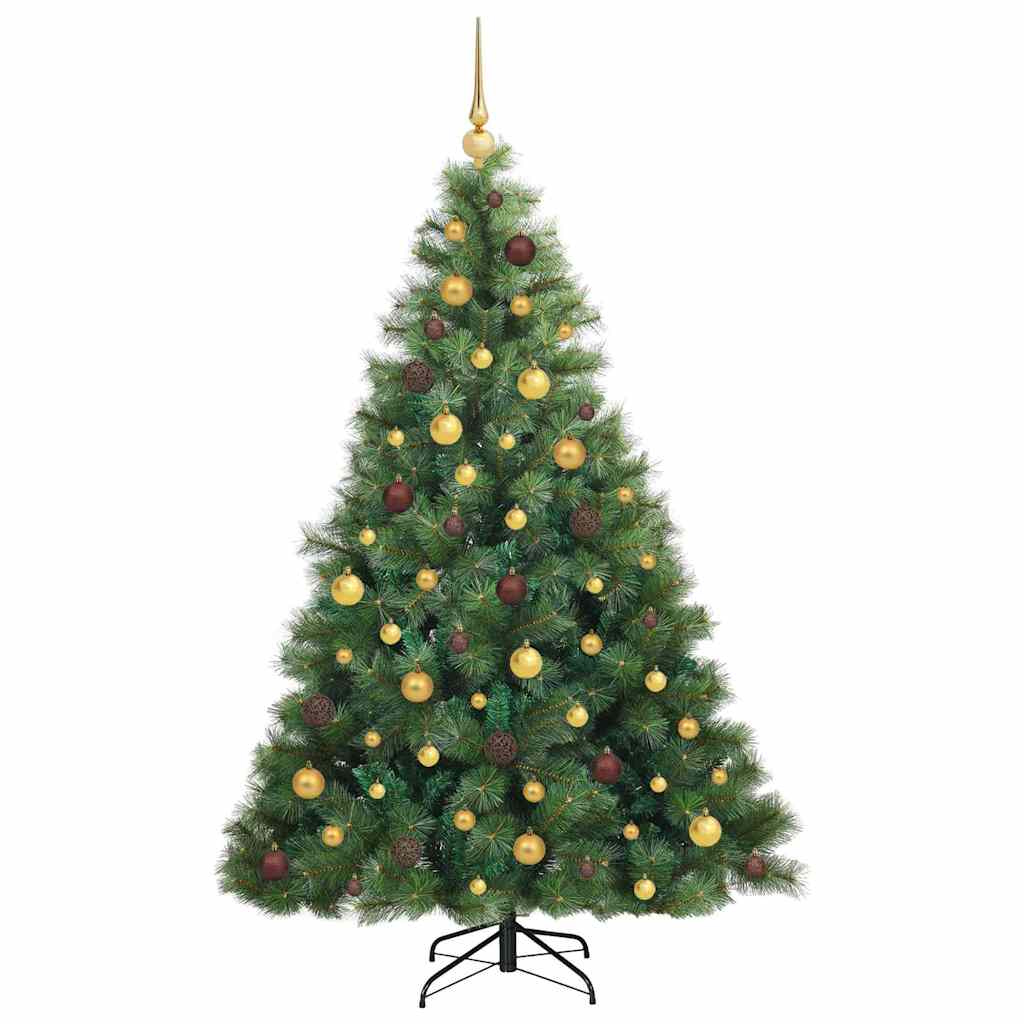Albero di Natale artificiale con 300 LED Verde 180 cm PE e PVC