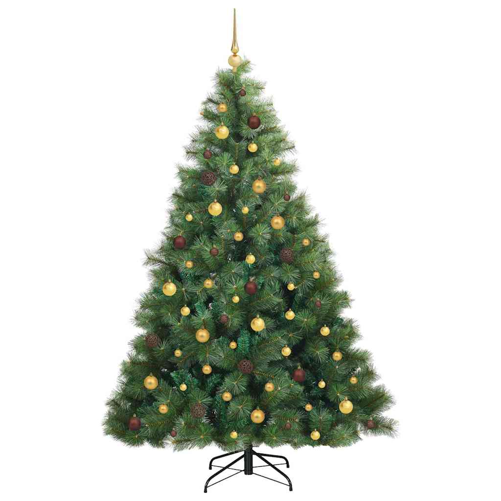 Albero di Natale artificiale con 300 LED Verde 210 cm PE e PVC