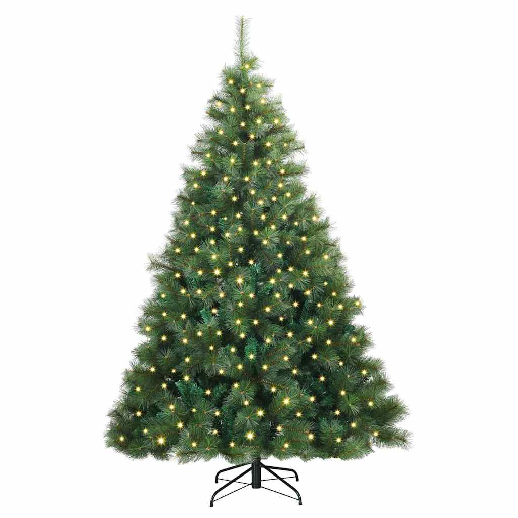 Albero di Natale artificiale con 300 LED Verde 240 cm PE e PVC