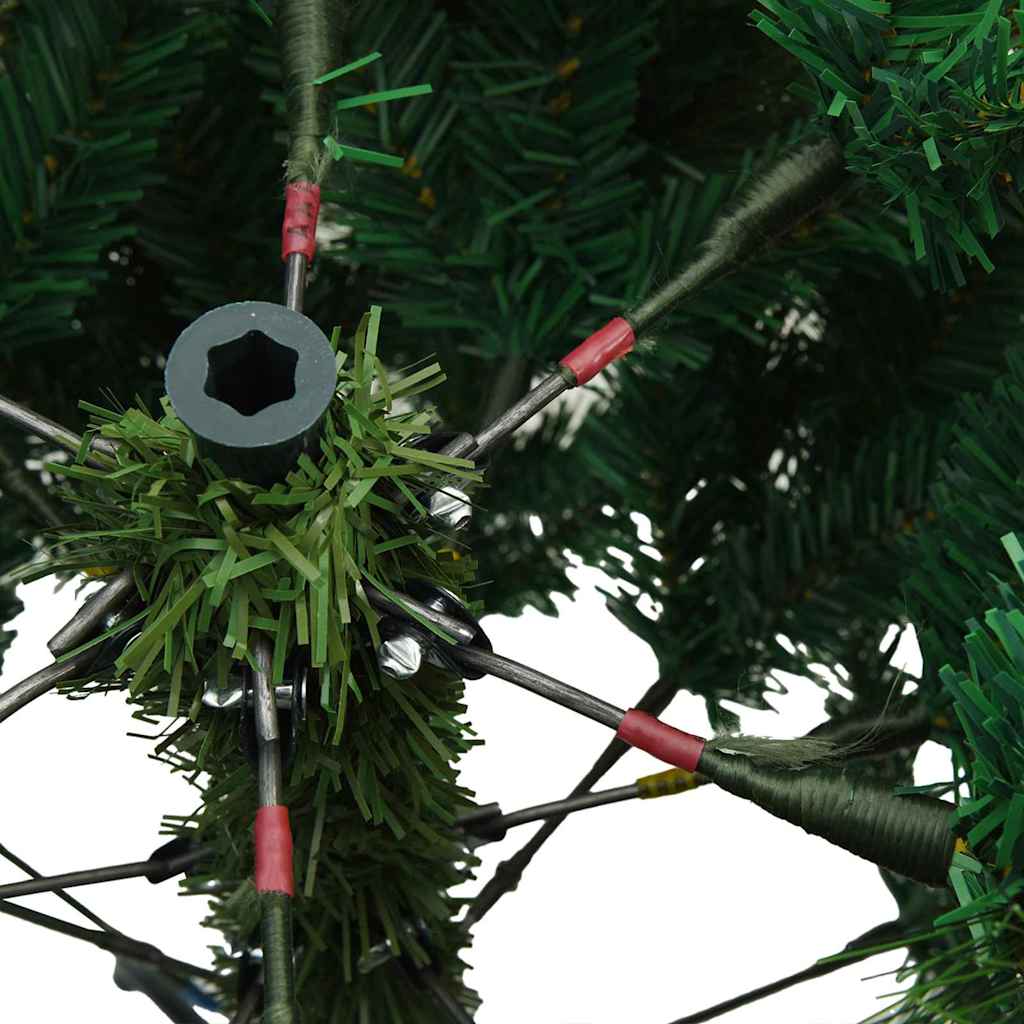 Albero di Natale artificiale con 150 LED Verde 150 cm PE e PVC