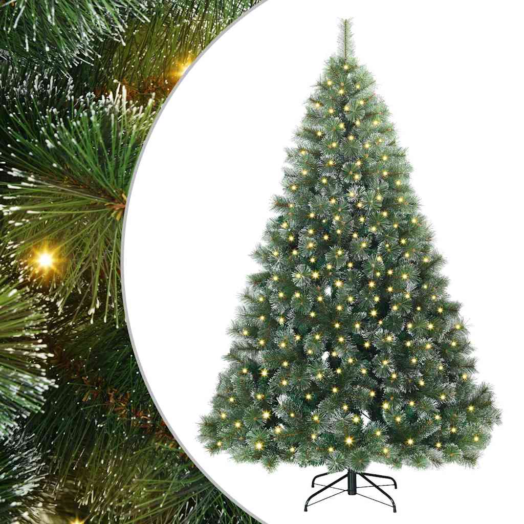 Albero di Natale artificiale con 300 LED Verde 180 cm PE e PVC