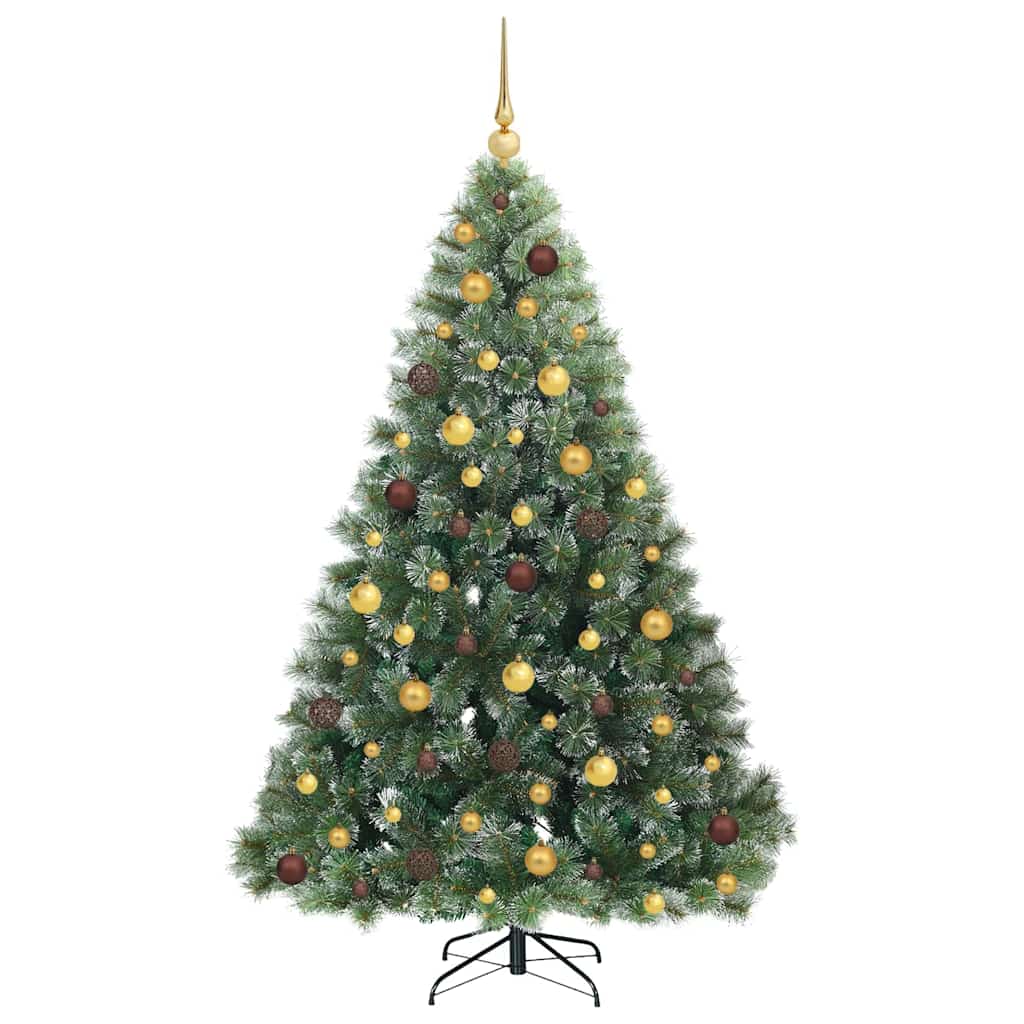 Albero di Natale artificiale con 300 LED Verde 180 cm PE e PVC