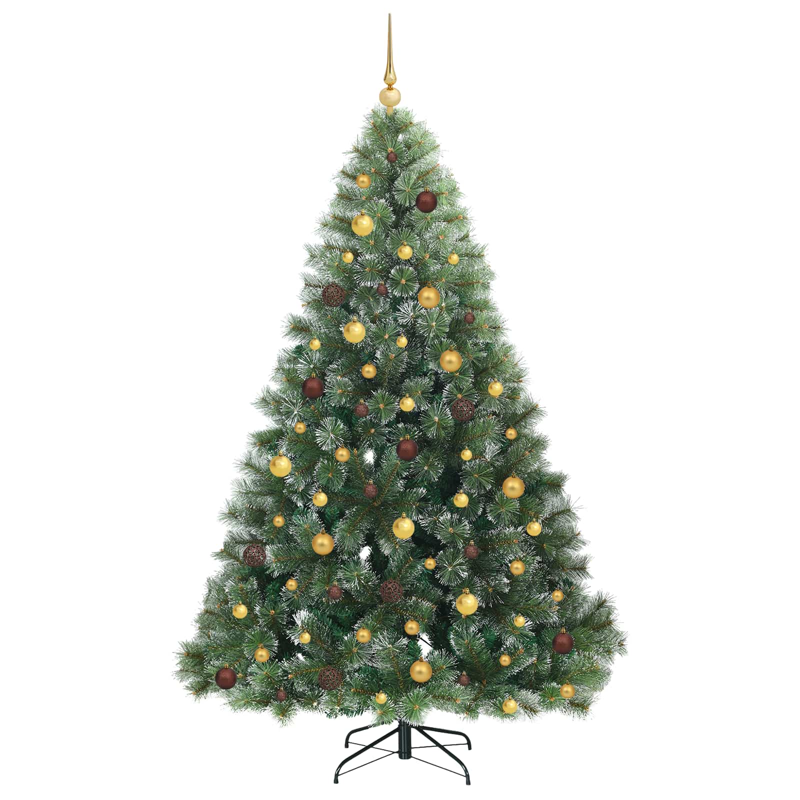 Albero di Natale artificiale con 300 LED Verde 210 cm PE e PVC