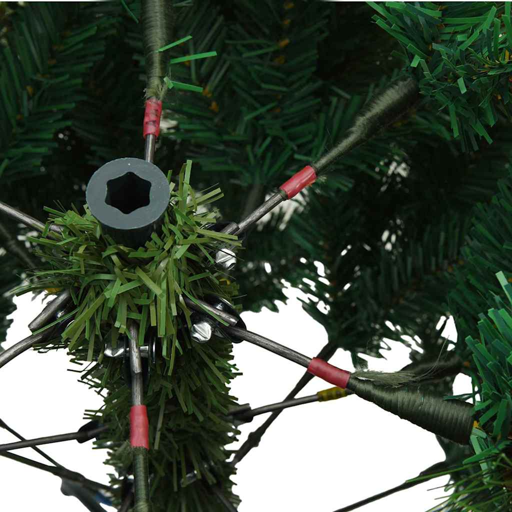 Albero di Natale artificiale con 300 LED Verde 240 cm PE e PVC