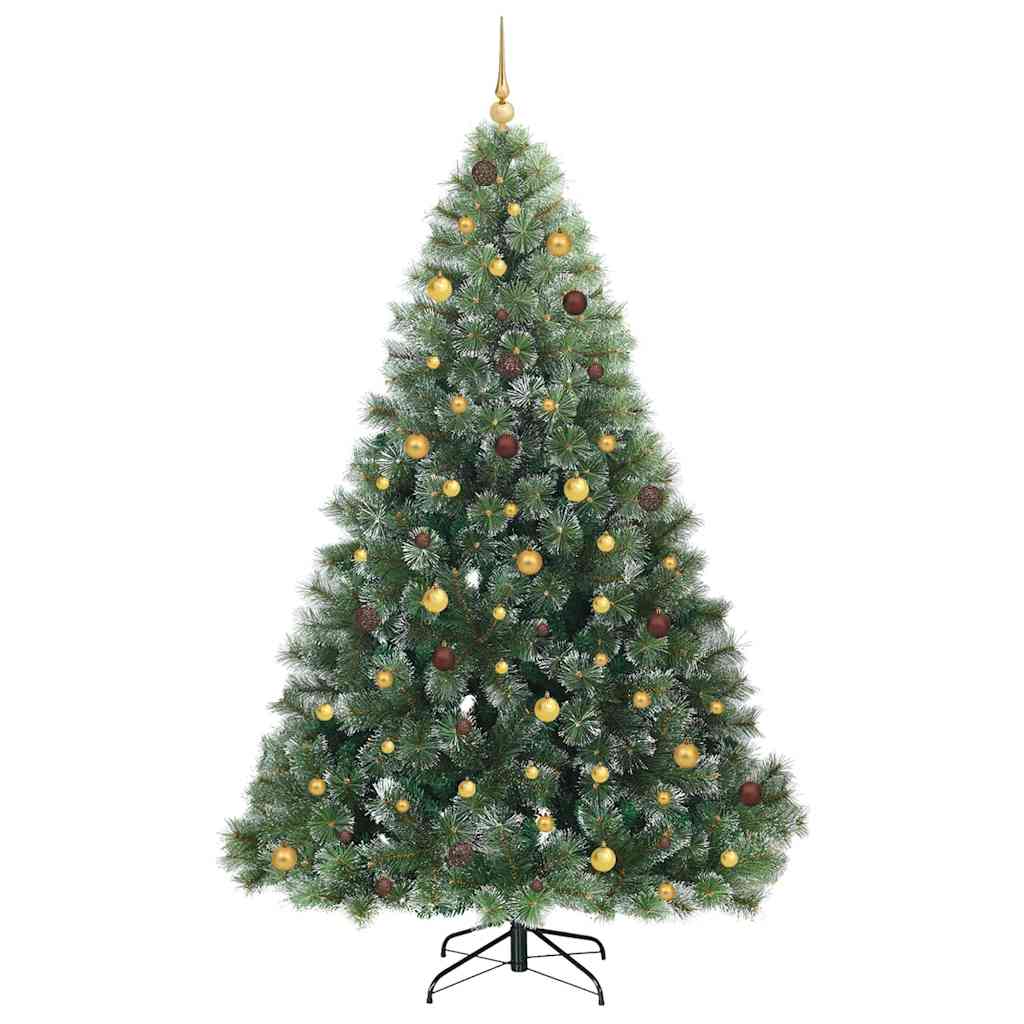 Albero di Natale artificiale con 300 LED Verde 240 cm PE e PVC