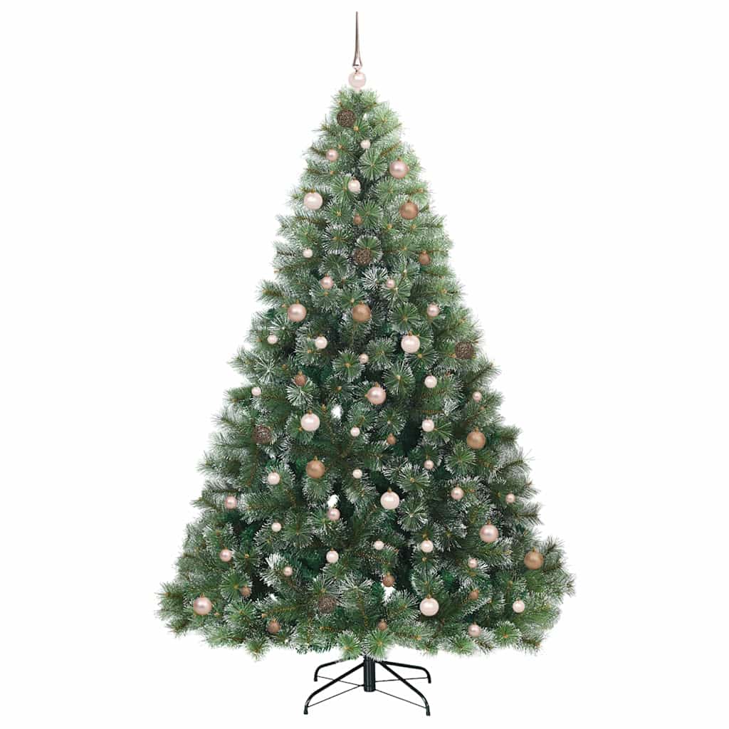 Albero di Natale artificiale con 300 LED Verde 240 cm PE e PVC