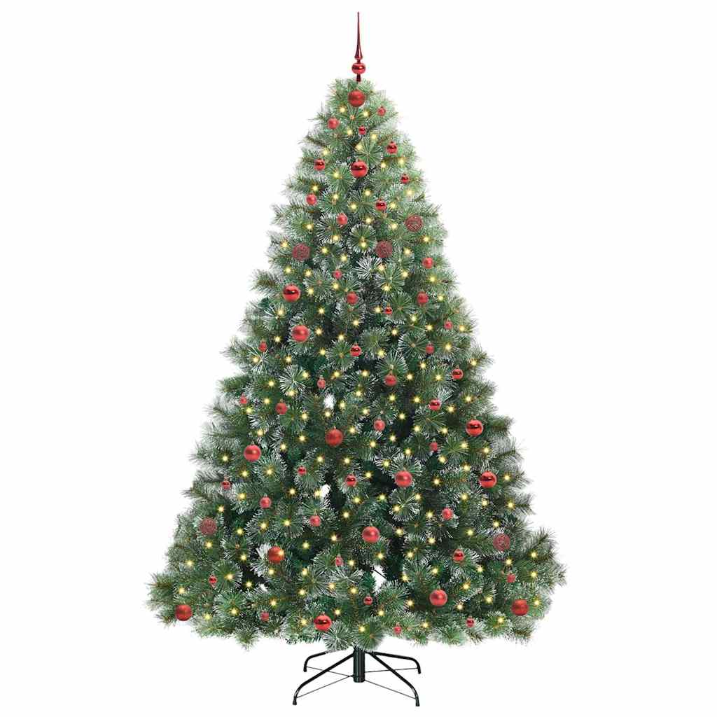 Albero di Natale artificiale con 300 LED Verde 240 cm PE e PVC