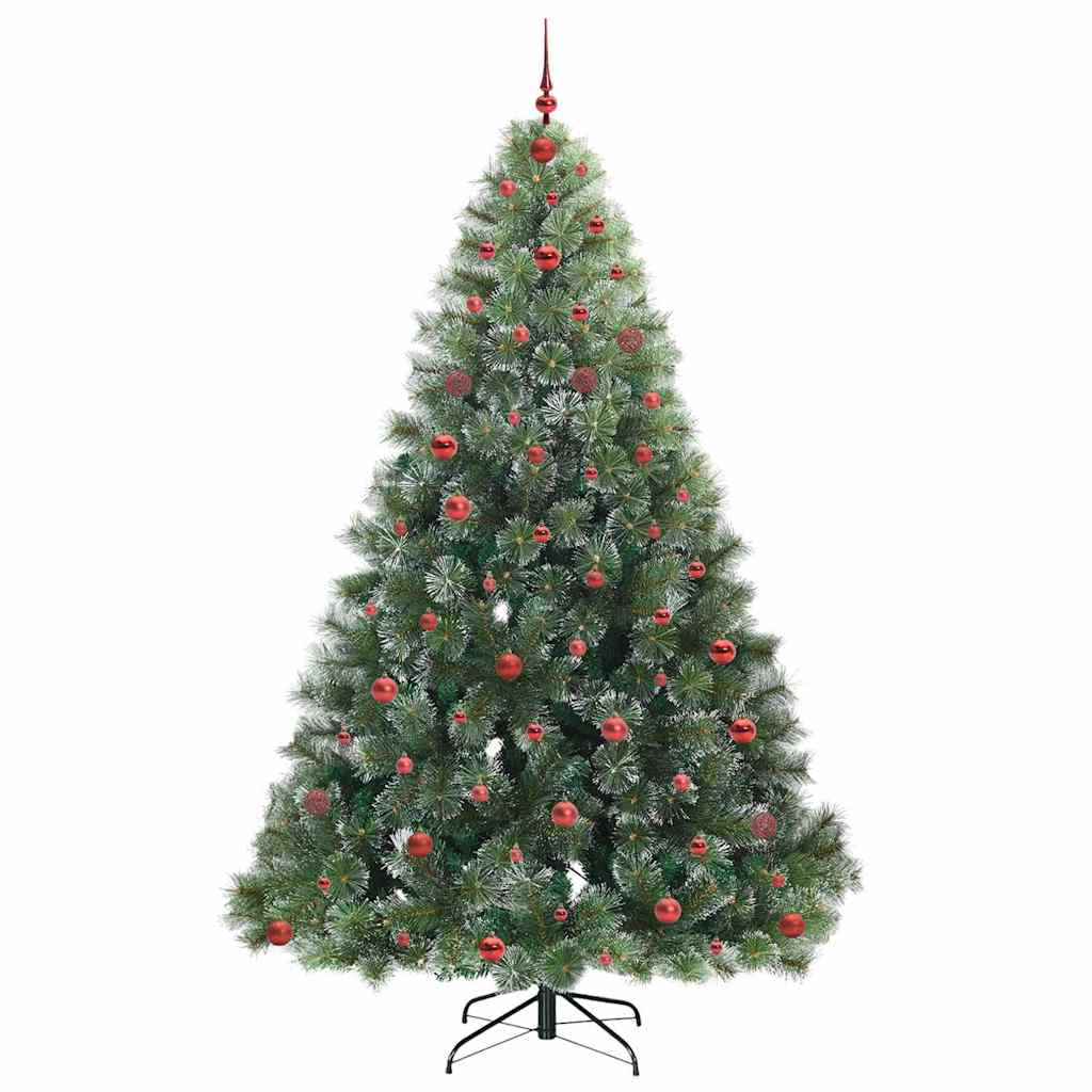 Albero di Natale artificiale con 300 LED Verde 240 cm PE e PVC
