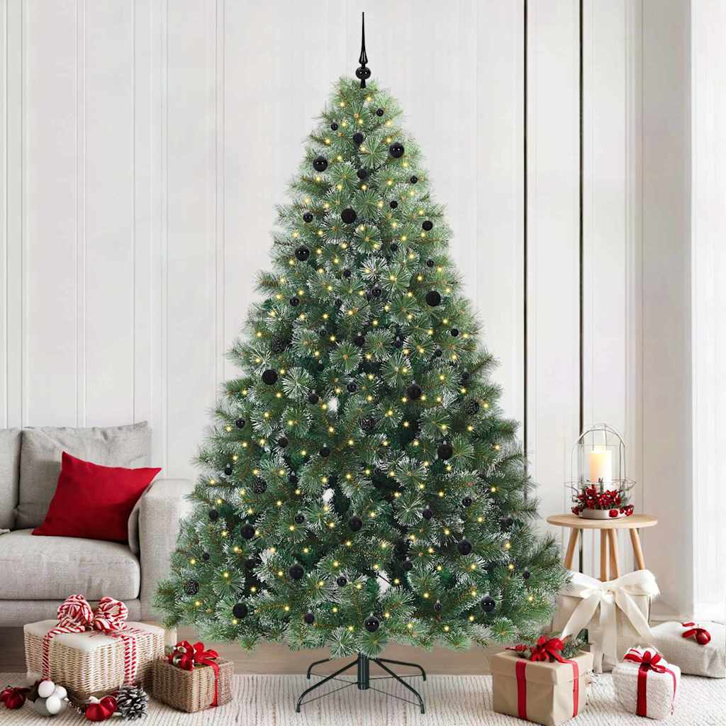 Albero di Natale artificiale con 300 LED Verde 240 cm PE e PVC