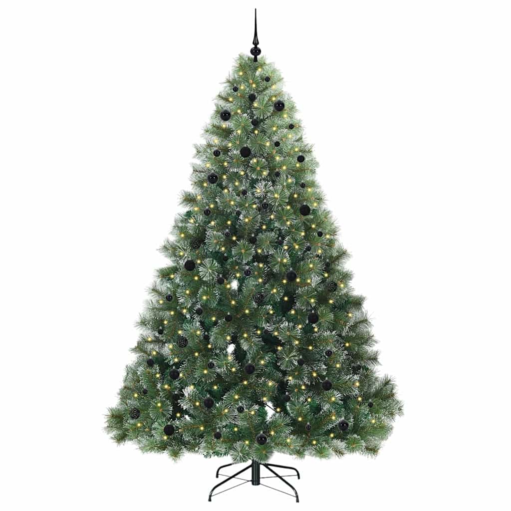 Albero di Natale artificiale con 300 LED Verde 240 cm PE e PVC