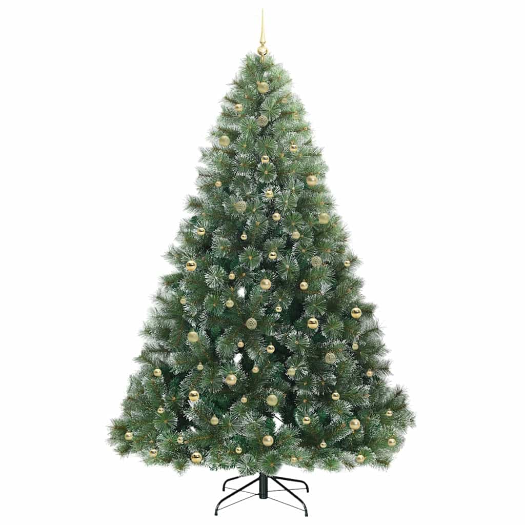 Albero di Natale artificiale con 300 LED Verde 240 cm PE e PVC