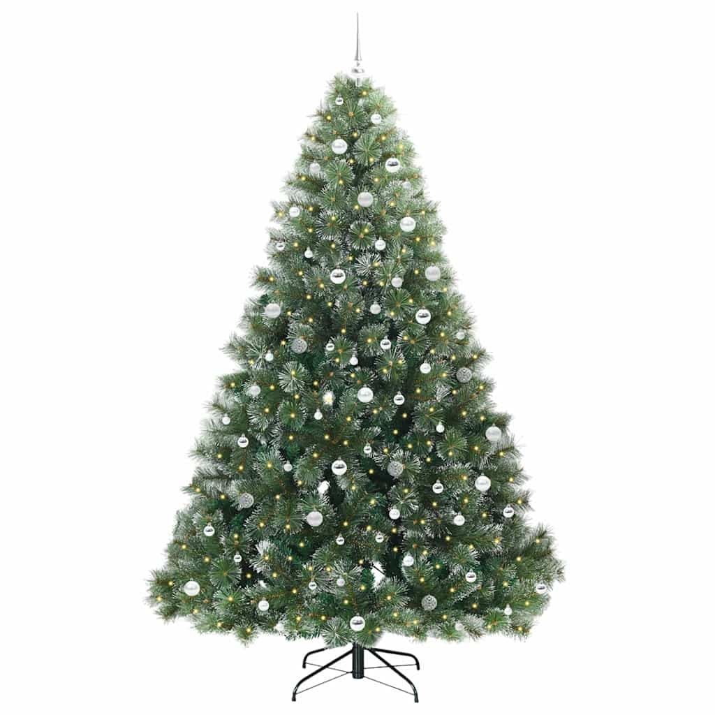 Albero di Natale artificiale con 300 LED Verde 240 cm PE e PVC
