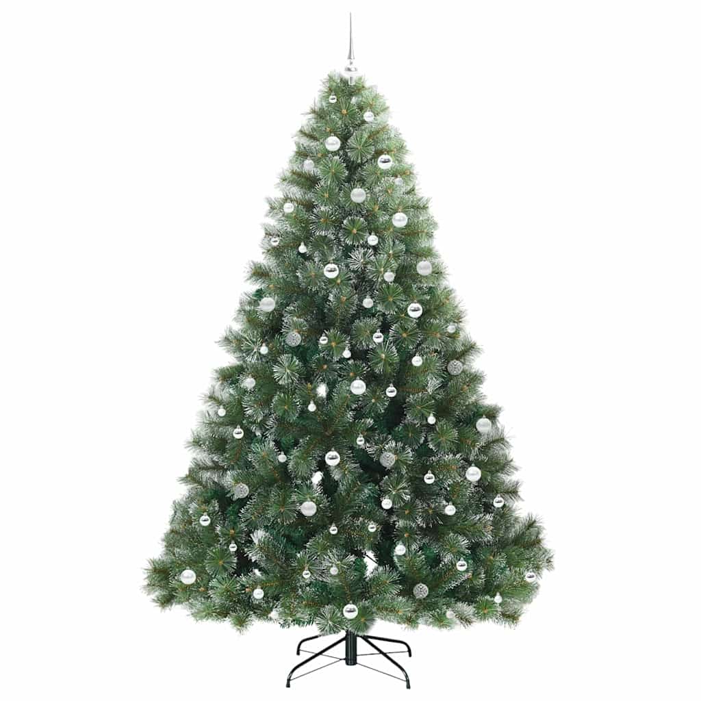 Albero di Natale artificiale con 300 LED Verde 240 cm PE e PVC