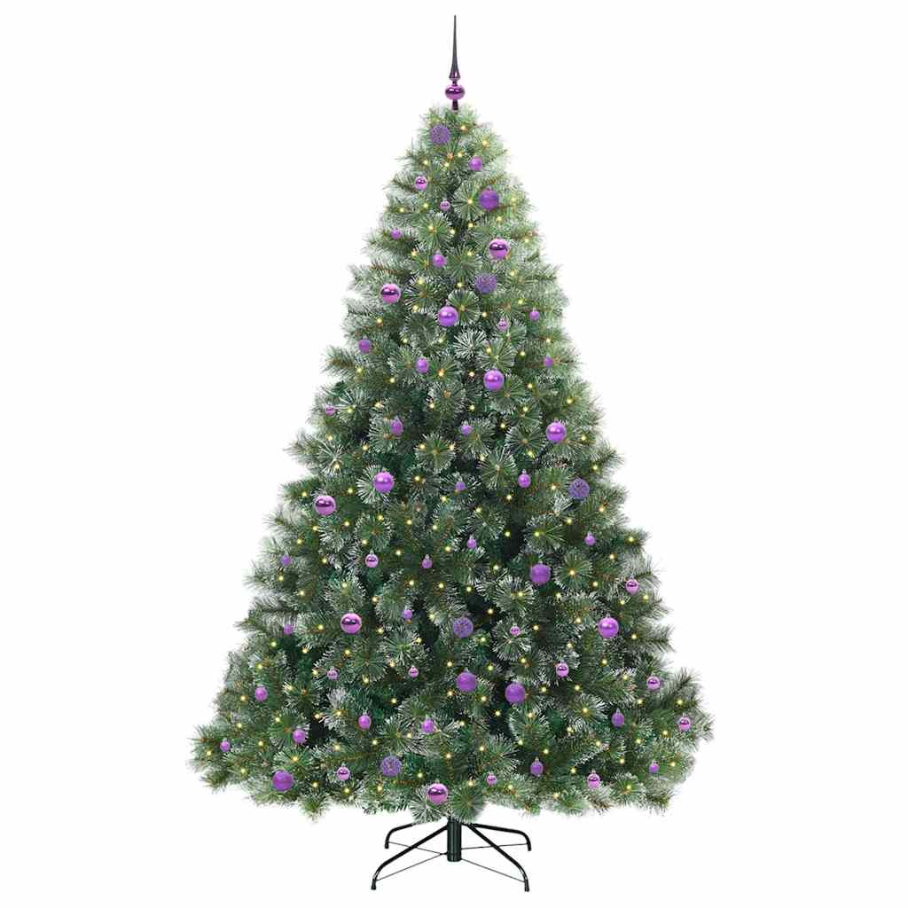 Albero di Natale artificiale con 300 LED Verde 240 cm PE e PVC