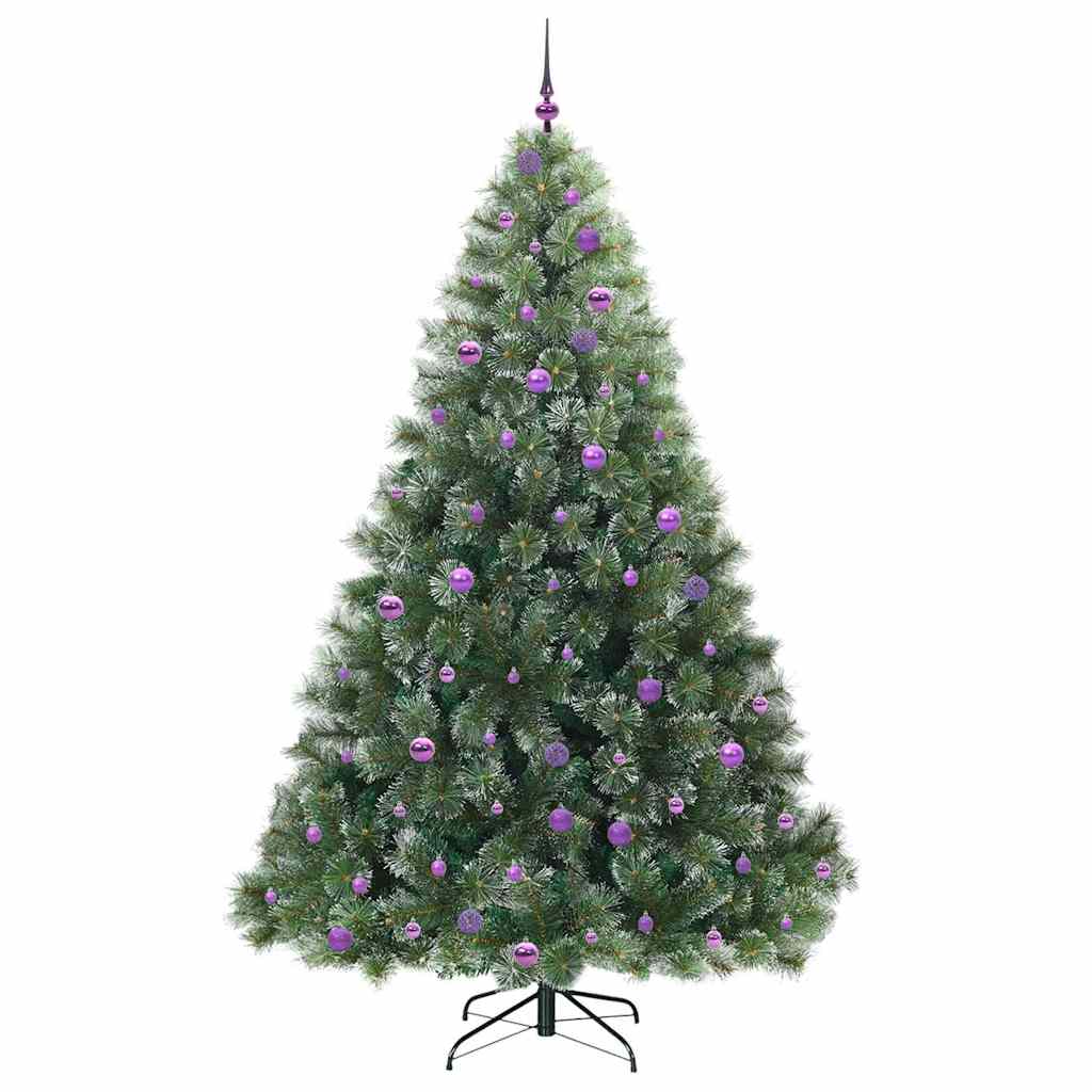 Albero di Natale artificiale con 300 LED Verde 240 cm PE e PVC