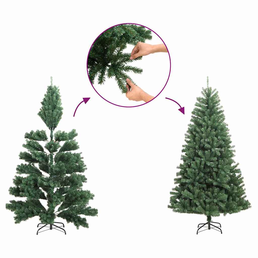 Albero di Natale artificiale con 300 LED Verde 240 cm PE e PVC