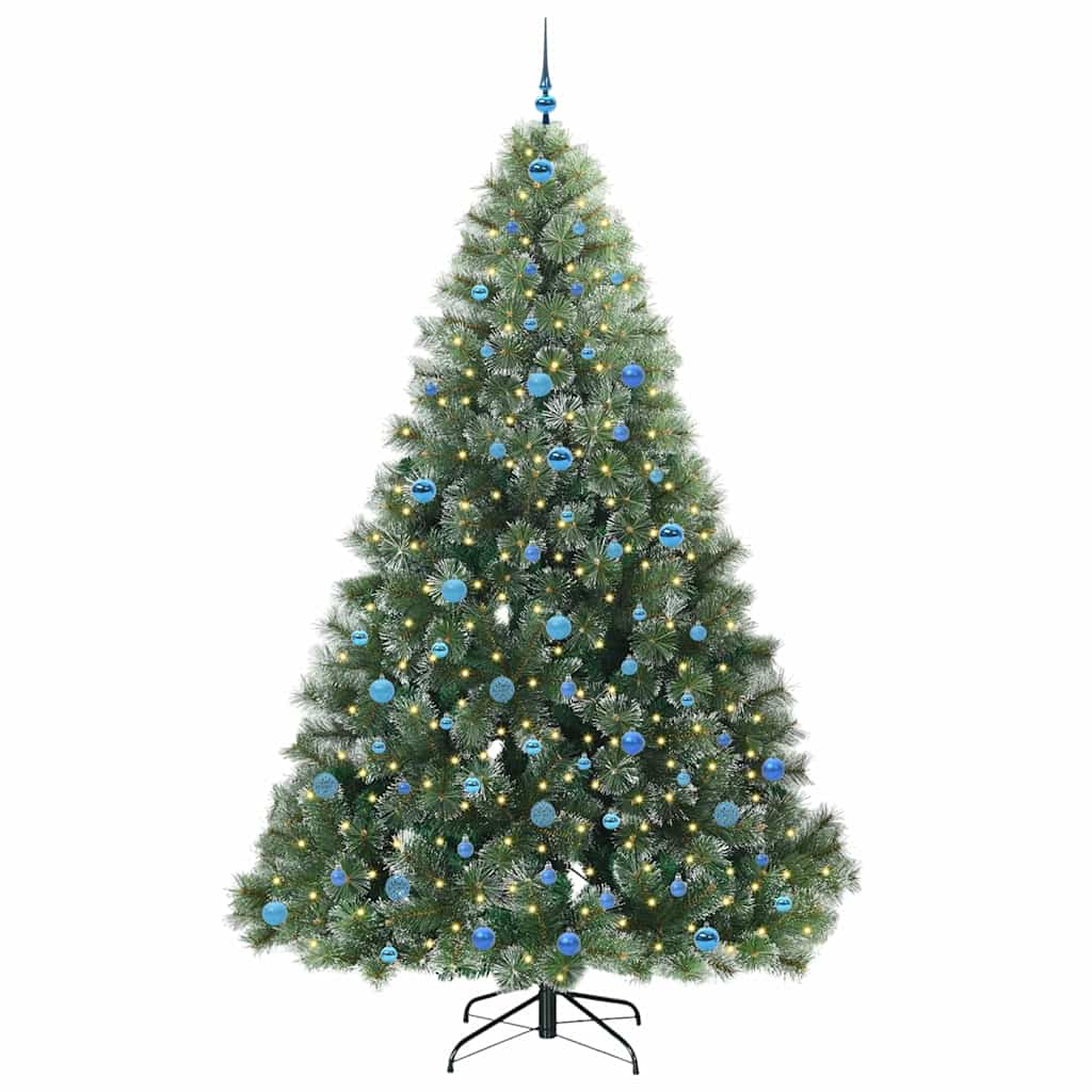 Albero di Natale artificiale con 300 LED Verde 240 cm PE e PVC