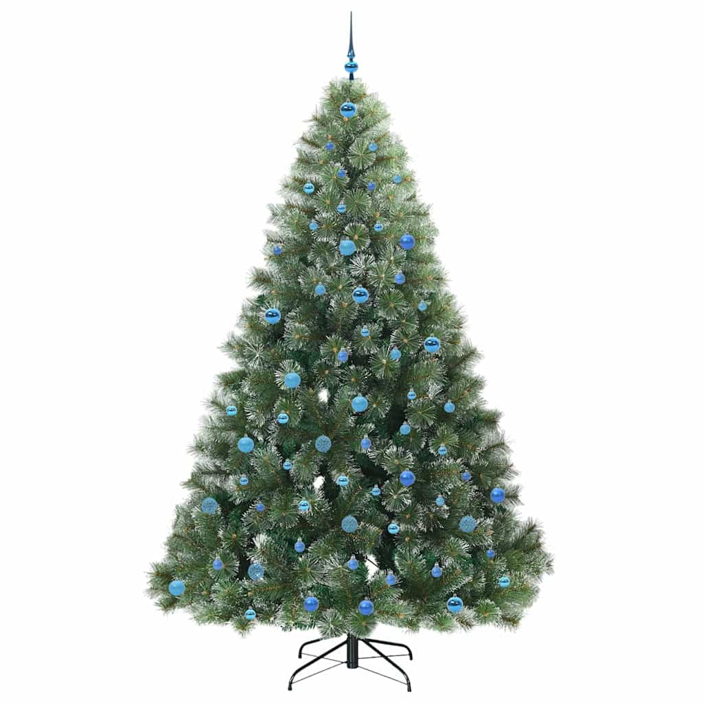 Albero di Natale artificiale con 300 LED Verde 240 cm PE e PVC