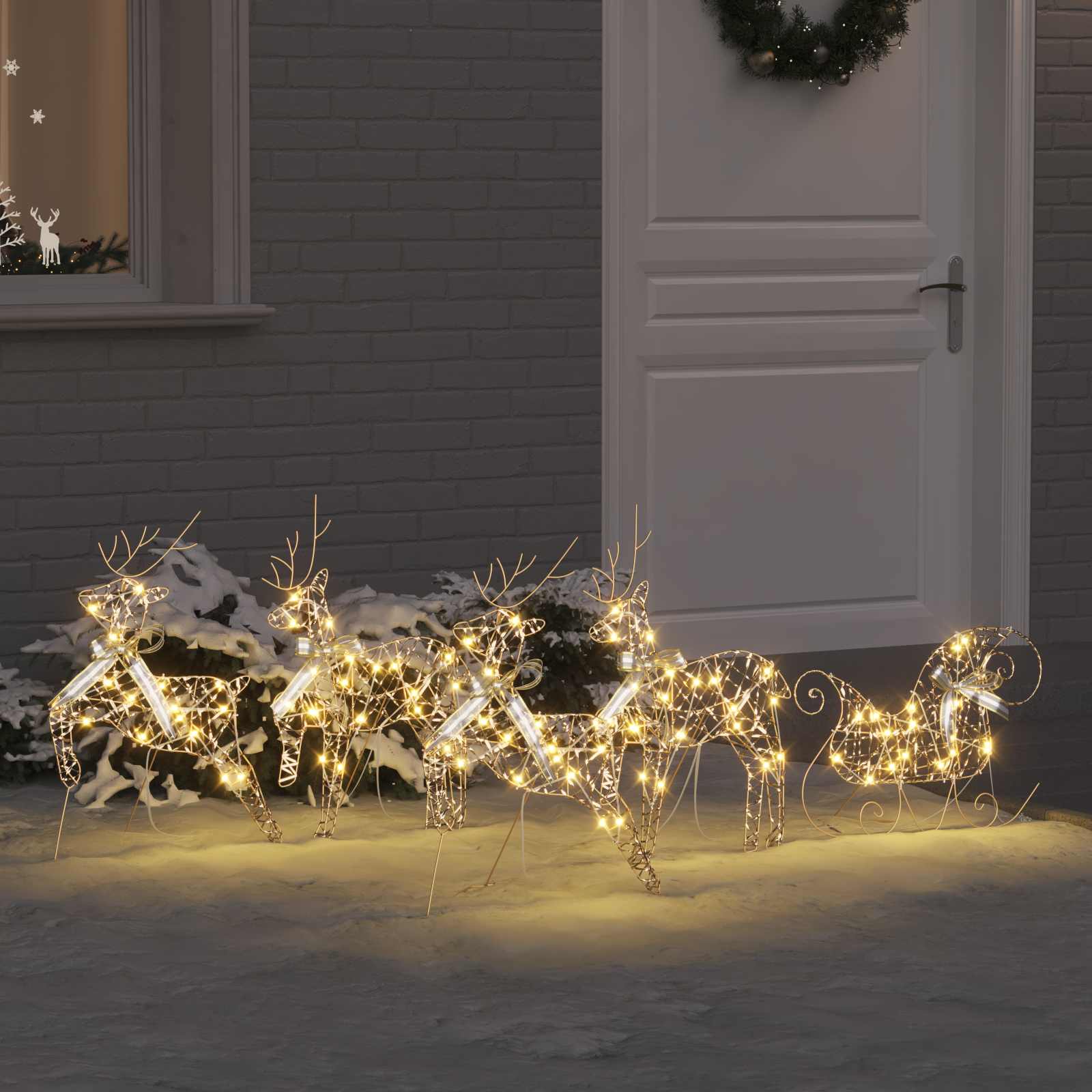 Renne LED 5 pz 40 LED Oro 44 x 18 x 65,5 cm PET