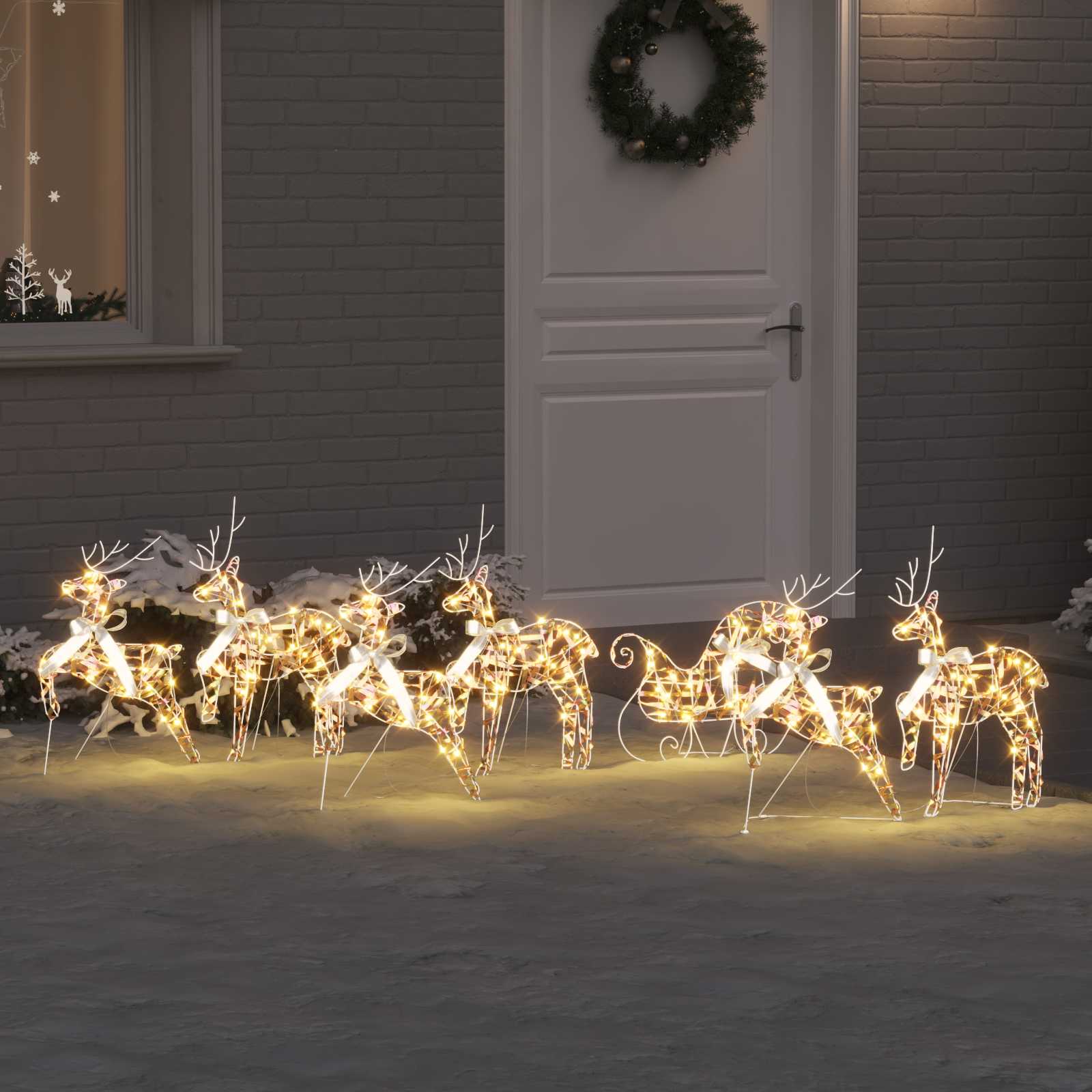 Renne LED 7 pz 40 LED Multicolore 42 x 15 x 64 cm PET