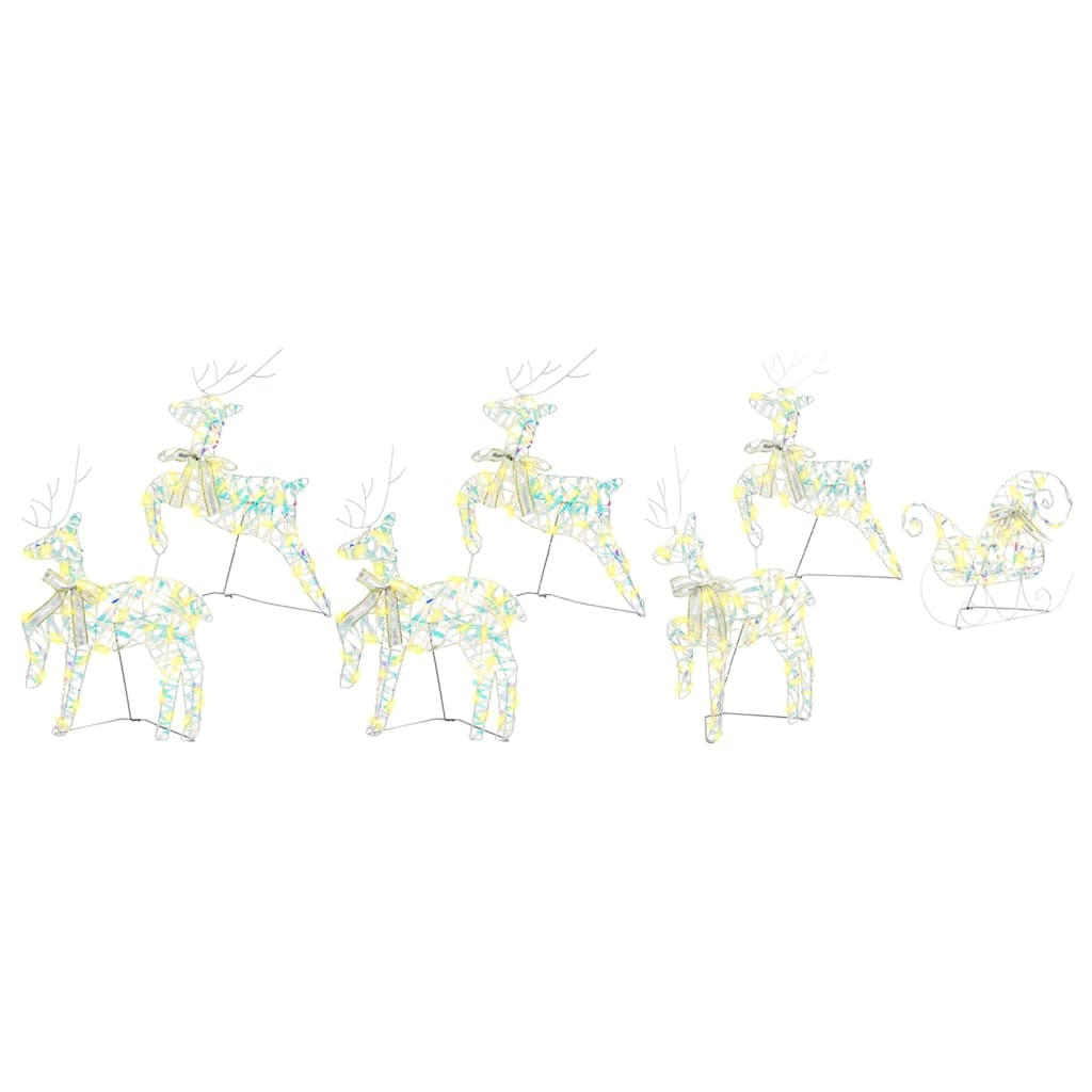 Renne LED 7 pz 40 LED Multicolore 42 x 15 x 64 cm PET