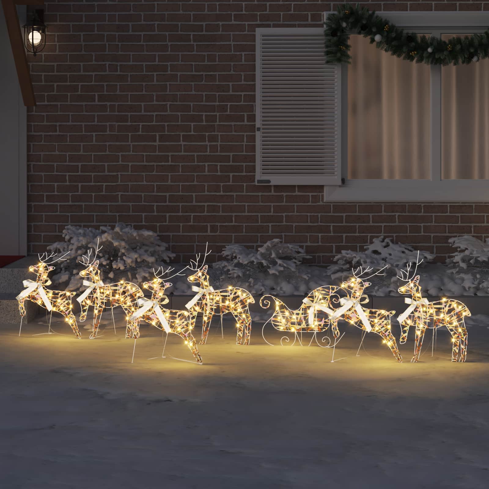 Renne LED 7 pz 40 LED Multicolore 42 x 15 x 64 cm PET