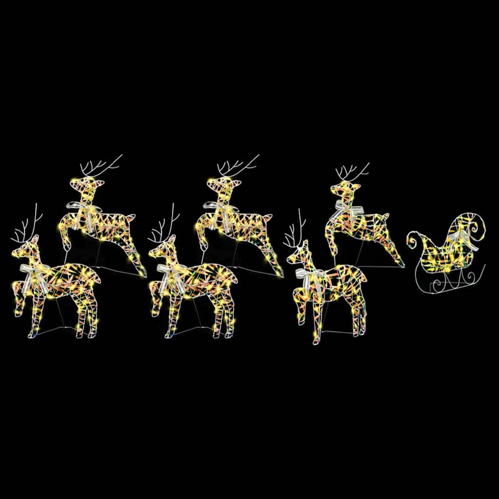 Renne LED 7 pz 40 LED Multicolore 42 x 15 x 64 cm PET