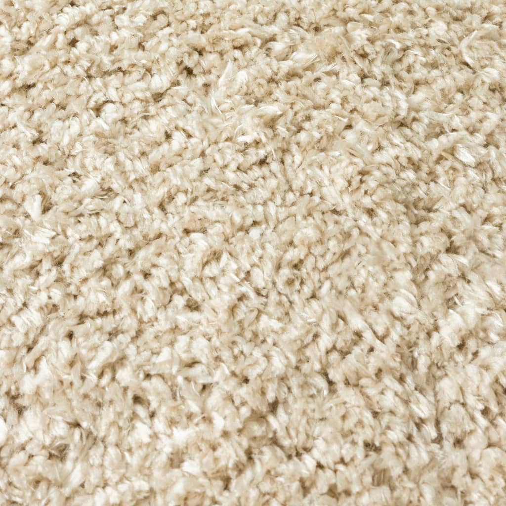 Tappeto Shaggy a Pelo Lungo Beige 120x170 cm 50 mm