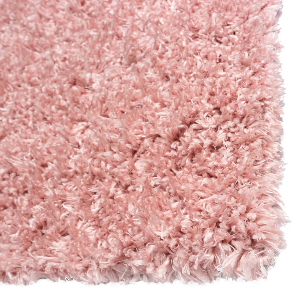 Tappeto Shaggy a Pelo Lungo Rosa 80x150 cm 50 mm